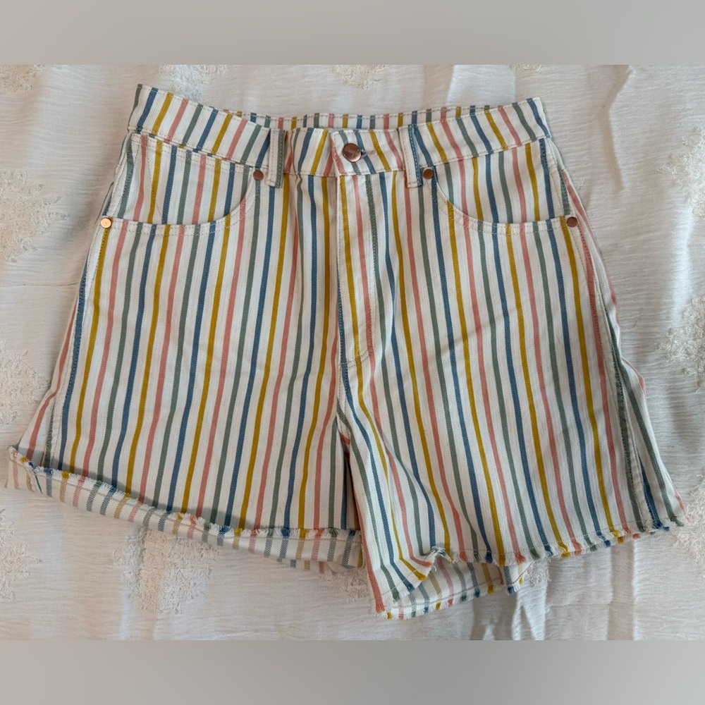 Wrangler Multicolor Striped Jean Shorts